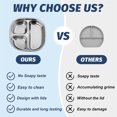 thumbnail image 5 of Duslogis Stainless Steel Kids Plates, Balanced Bites Divided Plates for Toddlers, Portion Control Plate, Metal Lunch Tray Dishes, Non Toxic & 100% BPA Free, Dishwasher Safe, Set of 2, 5 of 7
