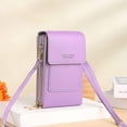 thumbnail image 1 of Cell Phone Bag, Pu Leather Crossbody Cellphone Purse for Women, Touch Screen Cell Phone Pouch Holder Shoulder Bag Rfid Blocking Wallet Handbag with Shoulder Strap, 1 of 5