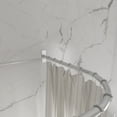 thumbnail image 5 of Naiture 60'' x 30'' D Shape Shower Curtain Rod with Ceiling or Wall Dual-Use Swivel Support, Best for Shower Window Rod, Stainless Steel, Chrome Finish, 5 of 8