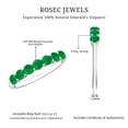 thumbnail image 6 of Rosec Jewels Natural Emerald 7 Stone Ring for Anniversary - AAA Quality - Emerald Stackable Ring - Ready to Gift with Jewelry Box, 925 Sterling Silver, US 4.00, 6 of 7