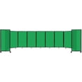 thumbnail image 1 of Versare Polycarbonate Room Divider 360 Portable Wall Partition | Freestanding Office Dividers | Locking Wheels | Privacy Screen Panels - 25' x 5' Green Thermoplastic Polymer, 1 of 5