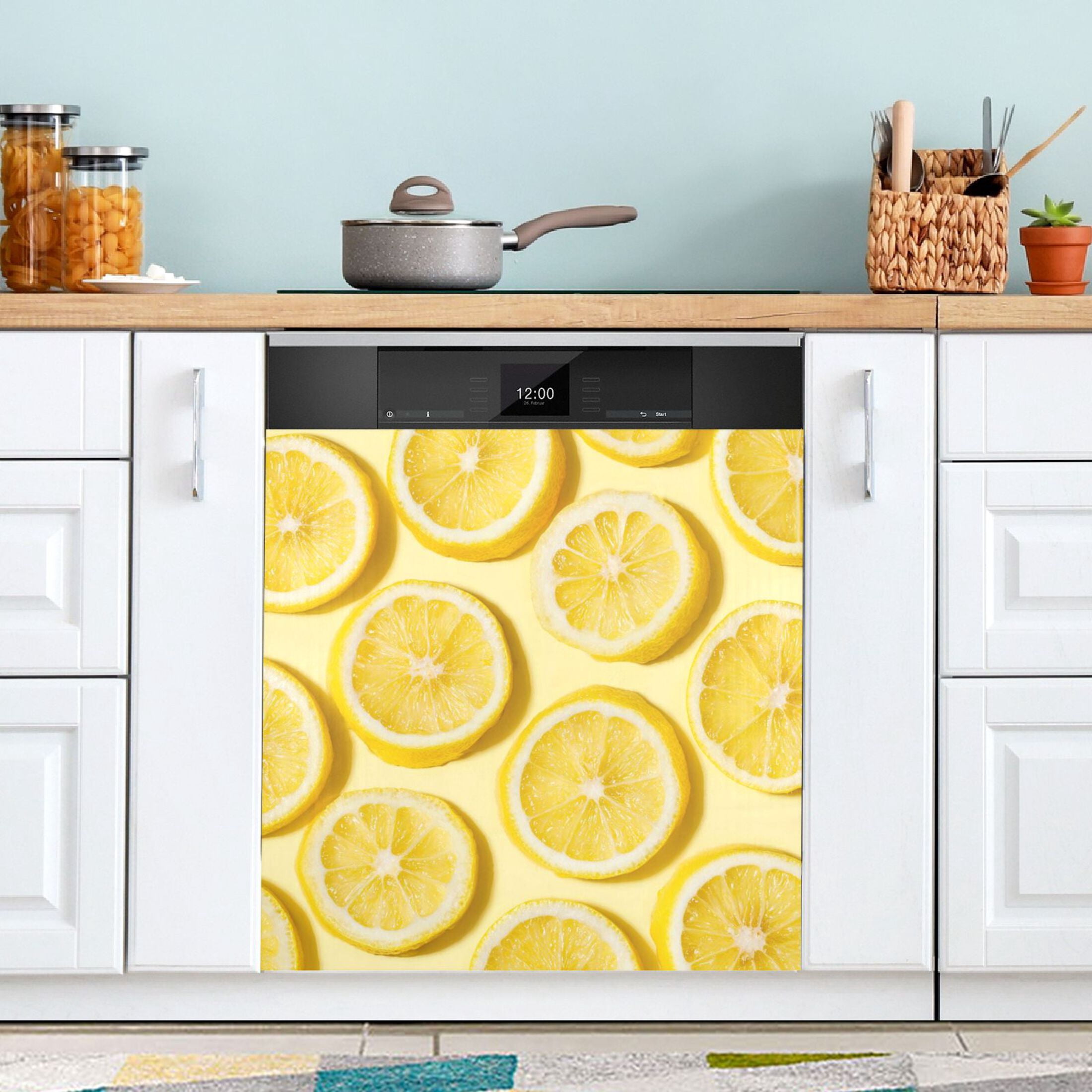 IAUYY Magnetic decorative sticker - 23x26 Inch PVC Refrigerator Decorative Cover, Removable DIY Art for Kitchen Appliances Light and Transparent