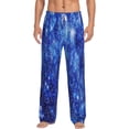 thumbnail image 2 of Lsque Blurred Star Snow Christmas Print Men's Pajama Pants, Lounge Pant - Comfortable Home Wear,Elastic Waistband, Stylish Design-Large, 2 of 9