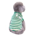 thumbnail image 6 of Comfortable Fleece Pet Vest - Fashionable Stripes Pattern Dog Blouse with Traction Ring, 6 of 8