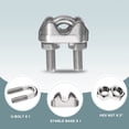 thumbnail image 4 of 40 Pcs M4 5/32" Abrazaderas de Cable U-Bolt para Aparejo de Cable de Alambre Sistema de Barandilla de Carpa, 4 of 6