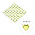 thumbnail image 2 of Uxcell 256 Pcs Heart Rhinestone 6mm Self Adhesive Gems Stickers Jewelry Stickers for Arts & Crafts, DIY Light Yellow, 2 of 6