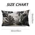 thumbnail image 3 of PHYHOO Set of 2 Palm Leaves Rectangle Throw Pillow Cases Tropical Jungle Leaf Plant Black White Waist Lumbar Linen Pillow Covers Decorative Oblong Cushion Cover 12x20 Inches 12x20inch, 3 of 8