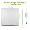 thumbnail image 2 of LED Panel Ceiling Light, Moclever Ultra-thin Edge-lit Recessed Ceiling Lighting, 48W 2×2ft 5800Lumens Cool White(Pack of 2), 2 of 11