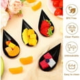300 Pcs 4 Inch Tear Drop Mini Appetizer Plates Plastic Spoons for
