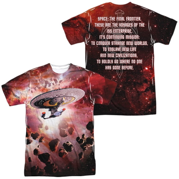 Star Trek Continuing Mission Unisex Adult Sublimated Costume T Shirt (Front/Back), 3X-Large Multicolor
