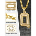 thumbnail image 6 of FindChic Big Initial Necklace for Women Men 14K Gold Plated Cubic Zirconia Letter Q Pendants Jewelry Gifts for Birthday Christmas, 6 of 9