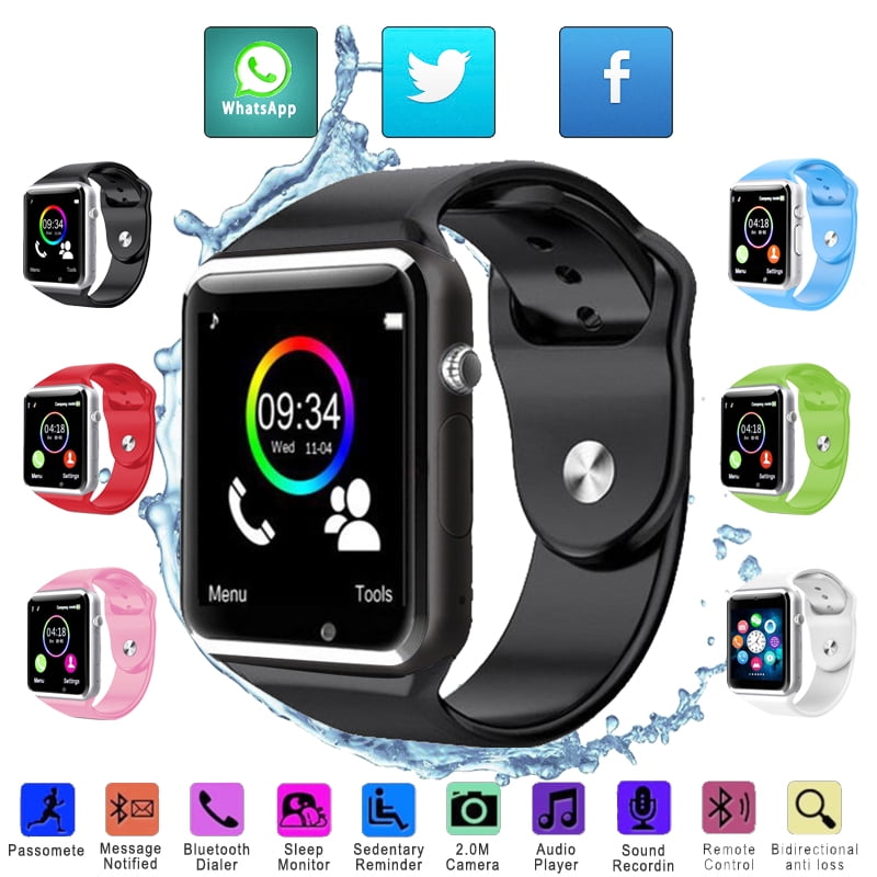 A1 Smart Watch Waterproof Bluetooth GSM SIM For Android IOS Phones - Walmart.com