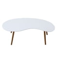 thumbnail image 3 of Convenience Concepts Oslo Bean-Shaped Coffee Table in Glossy White Wood Finish, 3 of 6
