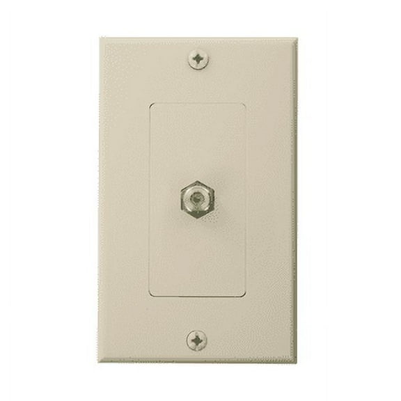 Leviton 40981-I Standard Video Wall Jack, F Connector, Ivory