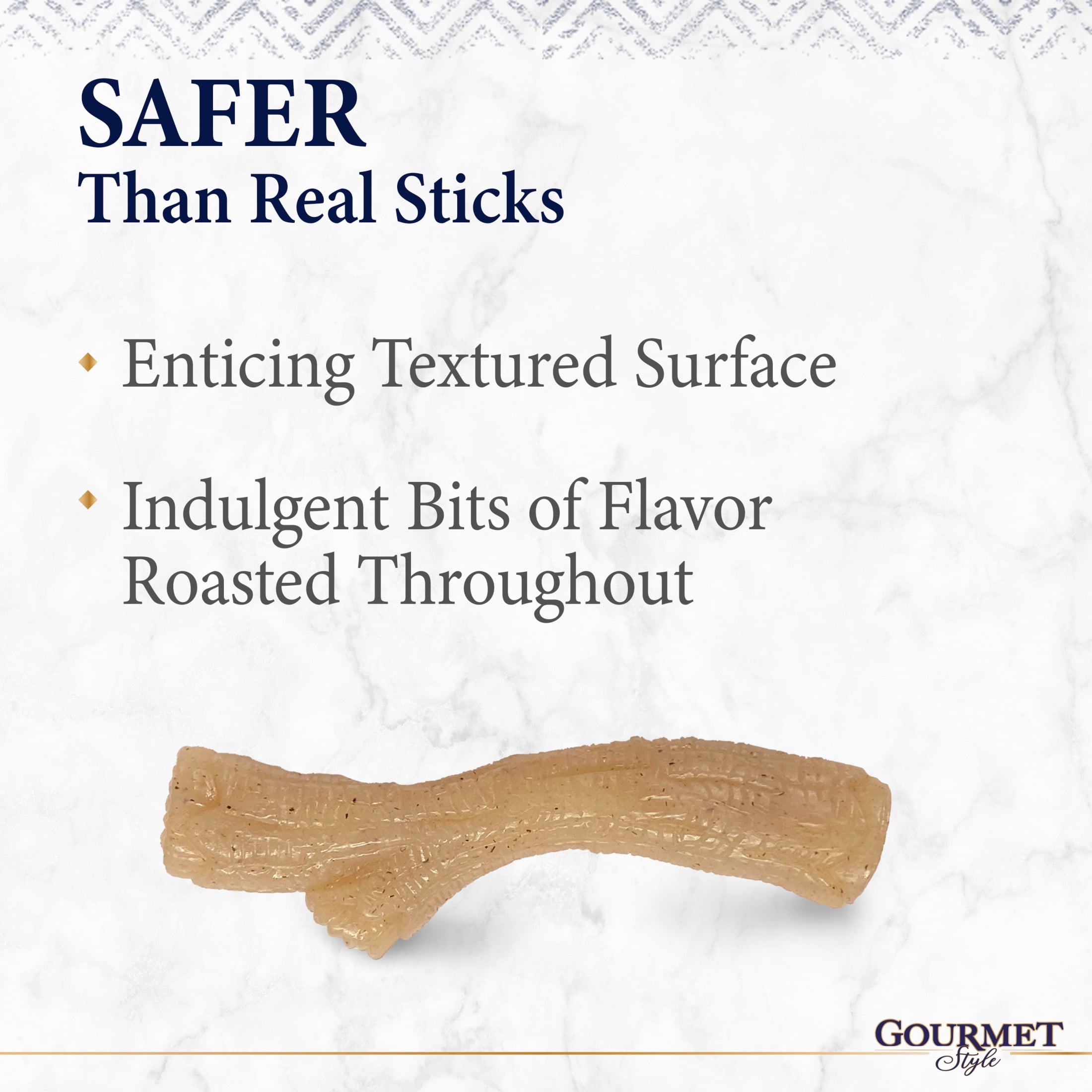 (3 pack) Nylabone Gourmet Style Dog Chew Toy Stick, Chicken, Medium (up to 35 lbs.)