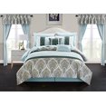 thumbnail image 2 of Chic Home CS7988-US Finnick 20 Piece Comforter Set, Green - Queen, 2 of 4
