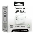 thumbnail image 3 of Liquipel Powertek Pastel Plaid 20W A/C Combo Wall Charger - White, 3 of 7