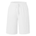 thumbnail image 5 of Arlun Casual Summer Womens Five Point Pants Elastic Waist Soft Comfort Lightweight Breathable Knee Length Trousers for Outdoor Travel and Activities White XL, 5 of 6