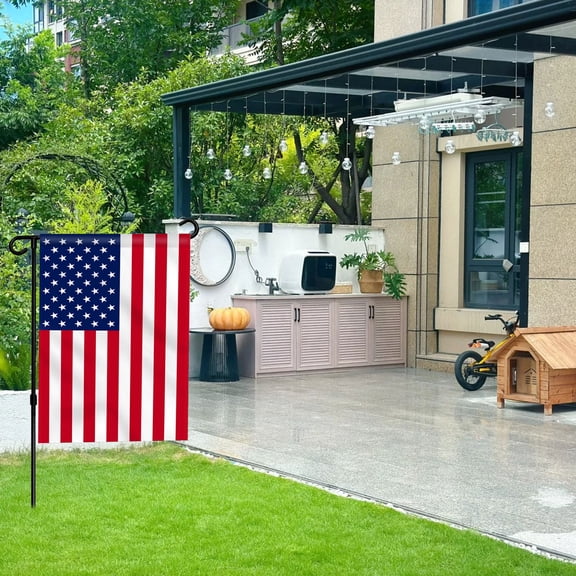 Garden Flag Stand Pole Easy To Install Sturdy Wrought Fits 12.5inch X 18inch Mini Flags