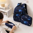 thumbnail image 4 of 3 Piece Kids School Backpack Set for Boys, Space Galaxy Print Bookbag with Lunch Bag & Pencil Case, Large Capacity Water Resistant Ergonomic Elementary Student Rucksack, 4 of 5