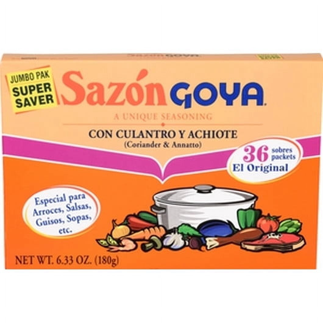 (15 pack) GOYA Sazon with Coriander and Annatto Seasoning Mix, 36 Packets, 6.33 oz Box