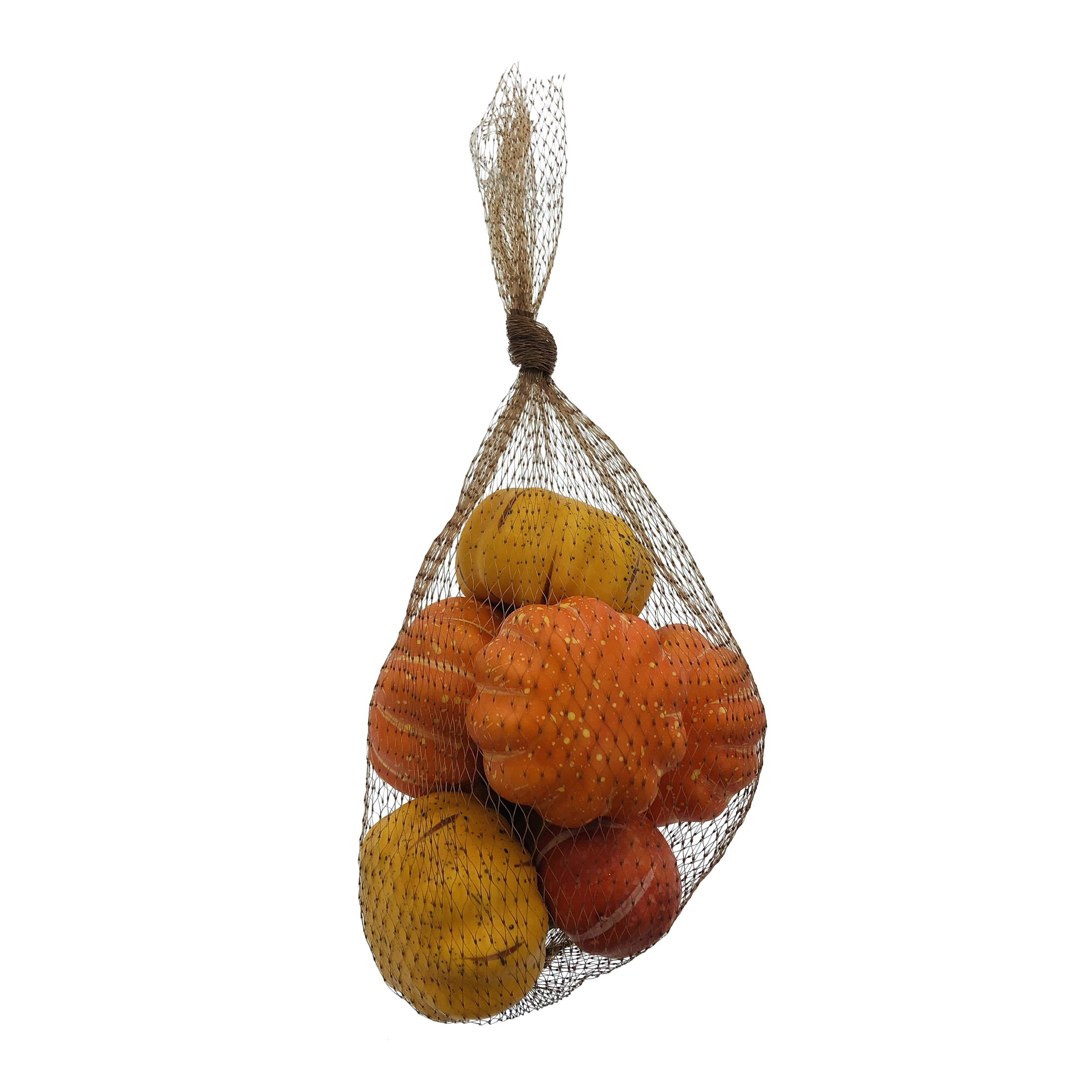 Way to Celebrate Harvest Season Multi-Colored Small Foam Pumpkins Mesh Bag Assortment