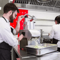 thumbnail image 3 of Sammic CA-41 Vegetable Prep Machine, Commercial Food Processor, 1300 lb/hr, 365 RPM Fixed Speed, 1/8" Slicing & Shredding Discs, Continuous Feed Hopper, Stainless Steel, Countertop, 120V, 3 of 4