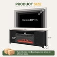 thumbnail image 2 of LazySunsets 70" Electric Fireplace TV Stand for TVs Up to 80 Inches,Farmhouse Media Console with 36" Color Changing Fireplace Insert,Barn Doors, Drawers & Adjustable Storage Shelves,Black, 2 of 7
