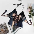 thumbnail image 4 of The Vampire Diaries Women's Swimwear Strap One Piece Backless Tummy Control V Neck Swimsuit Summer Beach Vacation Bathing Suit, 4 of 7
