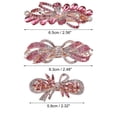 thumbnail image 2 of Unique Bargains Hair Barrettes Hair Accessories for Women Hair Clip Sparkly Rhinestones Hairpin 3 Pcs Pink, 2 of 6