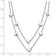 thumbnail image 2 of 925 Sterling Silver Rhodium Platedmulti-strand Beaded With 2inch Extension Necklace 16 Inch Strand Necklace for Women, 2 of 2