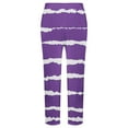 thumbnail image 5 of FUNUONY Cropped Pants for Women Stripe Printed Linen Pants Women Linen Print Casual Pants – Perfect for Spring Comfortable and Trendy for Relaxed Days and Everyday Wear Purple 3Xl, 5 of 5