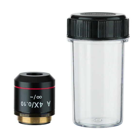 AmScope 4X Infinity Achromatic Microscope Objective with Black Finish New