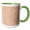 Green/White, variant on 3drose, Colorful Hypnotic Round Tiled Pattern Background Design, 15oz Mug