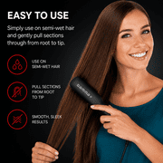 GAMMA+ Ceramic & Tourmaline Hot Brush Hair Straightening Styler with Cool Touch Technology, Anti-Frizz, Fast Styling, Cool Touch Bristles, Auto Shut-Off, Professional Salon Hair Tool