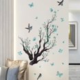 thumbnail image 4 of Calcomanía de pared Pájaros en la rama de un árbol Flores Calcomanías de pared Flores Calcomanías de pared azules Sala de estar Dormitorio Sofá Fondo Decoración de pared, 4 of 5