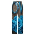 thumbnail image 4 of Blue Roses Love Print Pajama Pants Comfortable Elastic Waist Pajamas Fashion Sleepwear Bottoms Plus Size Homewear, 4 of 6