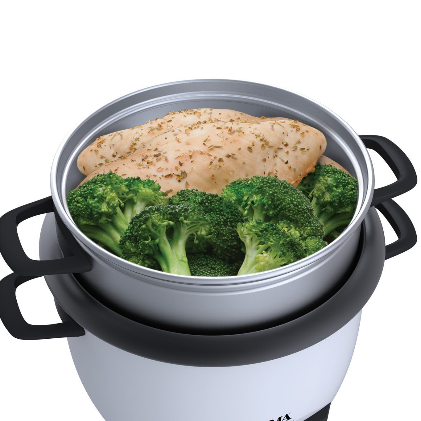 Aroma Housewares 6-Cup (Cooked) Pot-Style Rice Cooker and Food Steamer,  Black ARC-743-1NGB