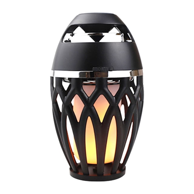 Haut-parleur Flame Light - Torche LED Portable, Audio Sans Fil, Utilisation Extérieure/intérieure, Atmosphère Festive, Batterie Longue Durée