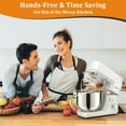thumbnail image 5 of LINKChef Stand Mixer, 5.3QT 800W 6+P Speeds with Whisk, Dough Hook and Beater (White), 5 of 8