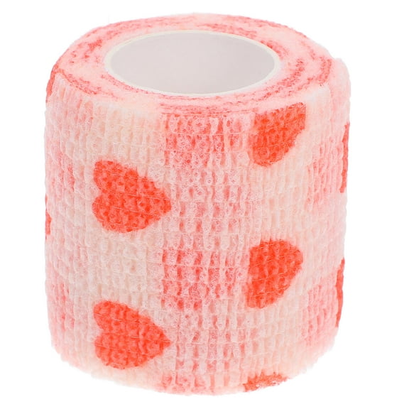 BESTOYARD Red Self Dog Bandage Wrap Elastic Non Woven Tape for Pet Injuries