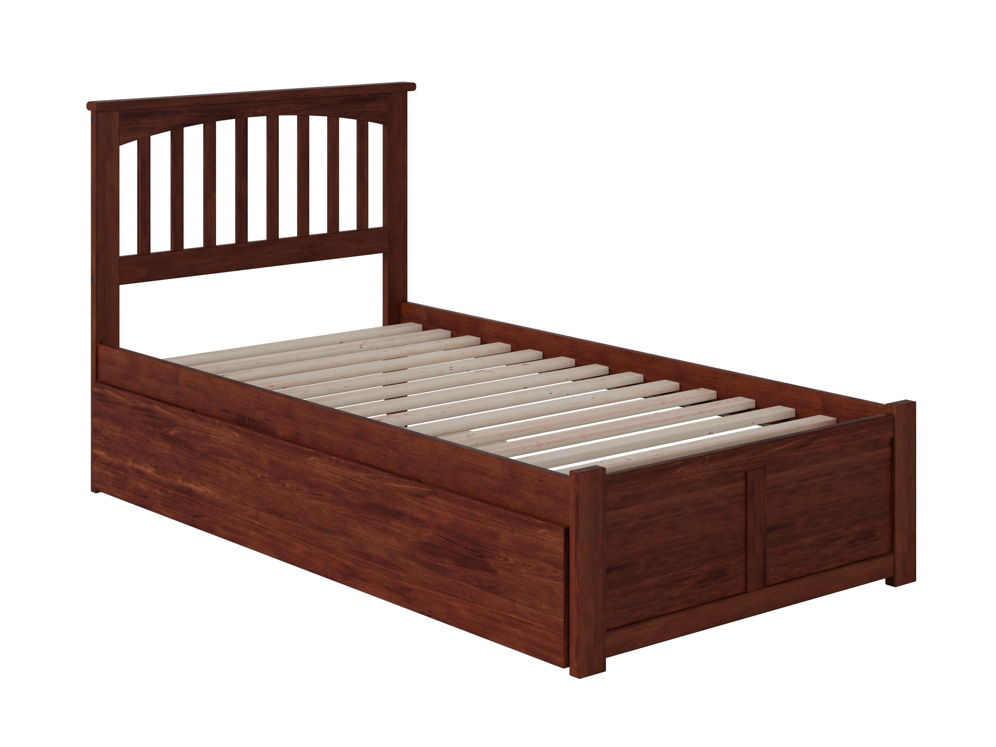 Mission Platform Bed with Flat Panel Foot Board and Twin Size Urban Trundle Bed in, Multiple Colors and Sizes - image 4 of 7