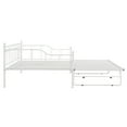 thumbnail image 6 of Sesslife Full Size Daybed, Metal Sofa Bed with Adjustable Trundle, White, 6 of 10