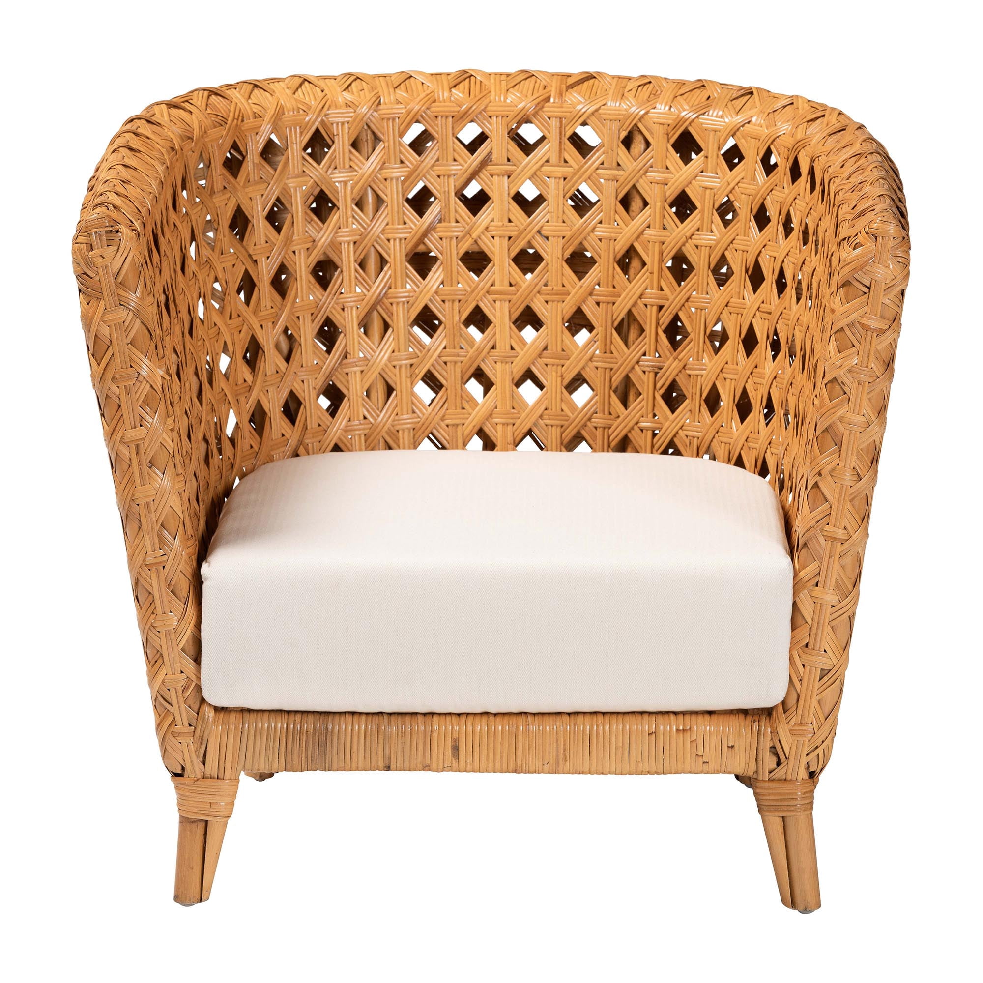 bali & pari Daiwa Boho Accent Chair, Light Honey