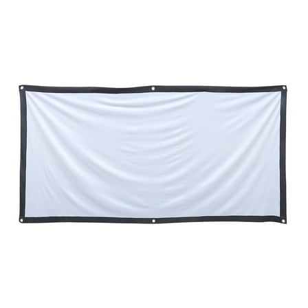 SOPOTUTU White Indoor Outdoor Projector Screen with Easy Hanging and Portable Design for Home Theater and Travel