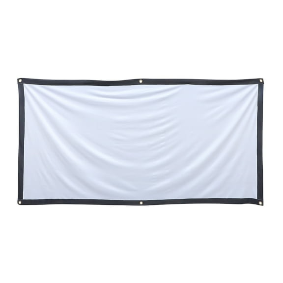 SOPOTUTU White Indoor Outdoor Projector Screen with Easy Hanging and Portable Design for Home Theater and Travel