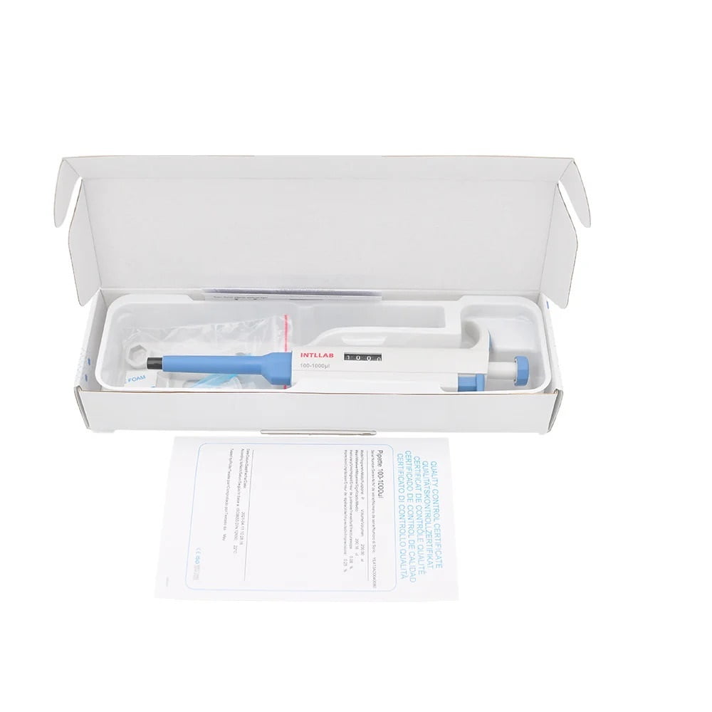MicroPipette Gun Lab Single Channel Pipette Adjustable Volume Pipette with Tips ,Precision & Accuracy