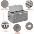 thumbnail image 4 of Caja de almacenamiento para copas de vino con divisores, recipientes de almacenamiento de cristalería, capacidad para 12 copas de vino rojo o blanco, copas de champaña, vidrio, carcasa, 4 of 4
