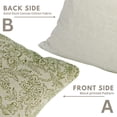 thumbnail image 4 of Fabdivine Accent Decorative Pure Linen Frill Pillowcase cushion, Lumbar, (Jarul, Green) 12"x20", Boho pillowcase, 4 of 4