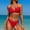 Red, variant on Hipattires Comfortable Swimsuits Women Plus Size Bikini Sets Solid Black Two Piece Athletic Juniors Swimwear Bathing Suits